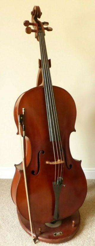 C19th Antique Cello Old Probably French 4/4,  Bow & Hard Case Violin