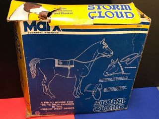 Marx Johnny West Storm Cloud Pinto Horse Box Complete Best of the West FAF 7/27 5