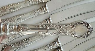 82 piece Antique Sterling Silver FW Sim & Co spoons forks knives C serving 1897 10