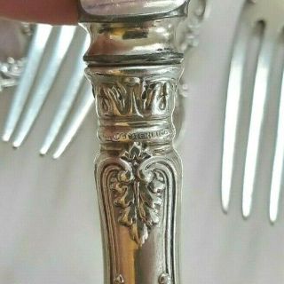 82 piece Antique Sterling Silver FW Sim & Co spoons forks knives C serving 1897 11