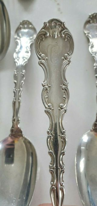 82 piece Antique Sterling Silver FW Sim & Co spoons forks knives C serving 1897 7