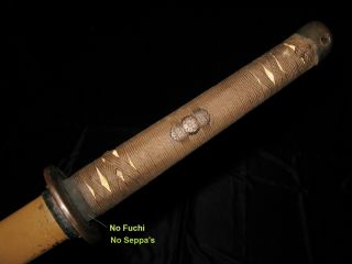 WW2 NLF KATANA SIGNED KANETSUNA 1945 - Japanese Samurai Sword Tsuba 4