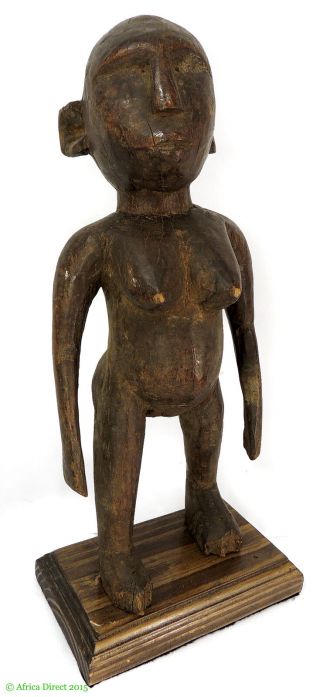 Sukuma Female Statue Tanzania Custom Base African Art Was $390.  00
