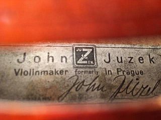 Old Vintage German 4/4 Size Violin,  labeled John Juzek Violin,  Ready to Play 12