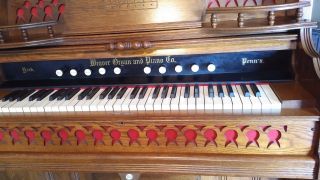 Parlor Pump Organ.  Victorian Elaborate High Back Weaver Built in 1888 4