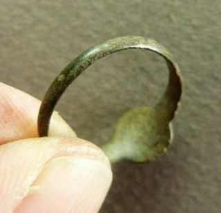 French Antique Copper Jesuites Ring 