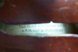 Old Model 1650 Amati 4/4 Neuner Mittenwald Germany Violin Beauty 5