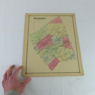 1874 Map Blairstown,  NJ F.  W.  Beers Warren County Jacksonburgh Walnut Va 4