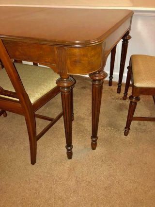 VINTAGE DESIGNER BERKEY & GAY DECO TABLE DINING RM TBL BUFFET 6 CHAIRS MAHOGANY 11