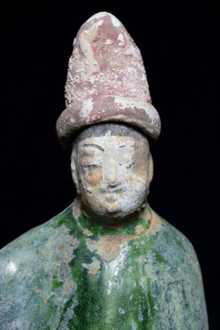 Antique Chinese Ming Dynasty Tomb Pottery Statue Attendant Figure,  C.  1500s 3