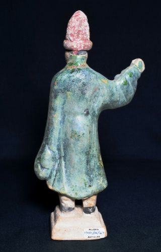 Antique Chinese Ming Dynasty Tomb Pottery Statue Attendant Figure,  C.  1500s 4
