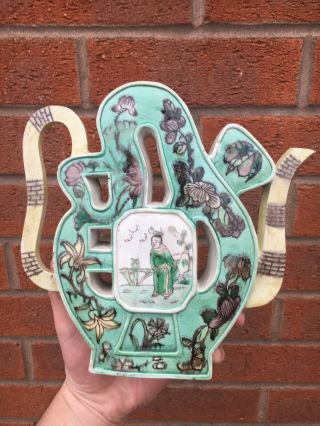Fine 17th/18th Century Chinese Famille Verte Porcelain Teapot/Ewer Kangxi 2