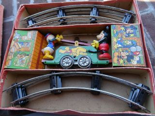 From The 1930th Tin Toy Wells Mickey Mouse Hand Car