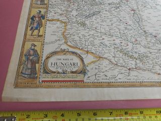 100 LARGE HUNGARY MAP BY JOHN SPEED C1676 VGC HAND COLOURED 2