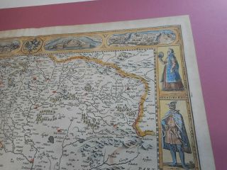 100 LARGE HUNGARY MAP BY JOHN SPEED C1676 VGC HAND COLOURED 4