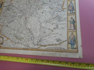 100 LARGE HUNGARY MAP BY JOHN SPEED C1676 VGC HAND COLOURED 5