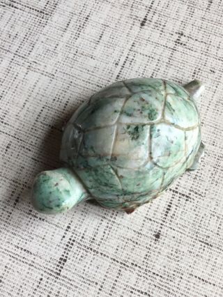 Pre Colombian Jade Aztec Turtle Amulet 1325 - 1521ad “authentic”