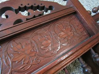 Oak Art Nouveau Architectural Salvage Furniture Pediment Victorian Cabinet Crest 5