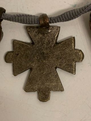 190625 - tribal Ethiopian necklace with cross and 2 Amulets - Ethiopia. 5