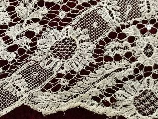 REMARKABLE 18th C.  Antique Argentan Needle LACE EDGING 2 YARDS by 2 1/4 