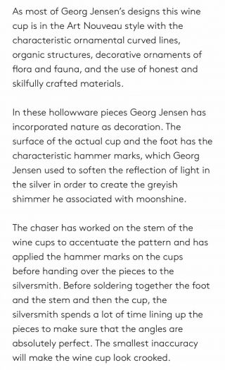 Vintage Georg Jensen Sterling Silver Grape Cup 296D Hand Hammered Denmark 11