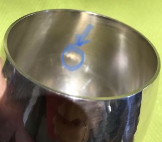 Vintage Georg Jensen Sterling Silver Grape Cup 296D Hand Hammered Denmark 5