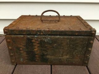 Vintage Antique Erie Art Metal Strong Box