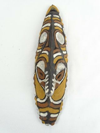 Png Papuan Sepik River Carved Ochre Painted Ancestor Mask Papua Guinea