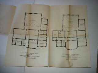 CENTRAL INDIANA HOSPITAL FOR INSANE 1903 - 1906,  LARGE FOLD OUT PLANS/MAP 1908 4