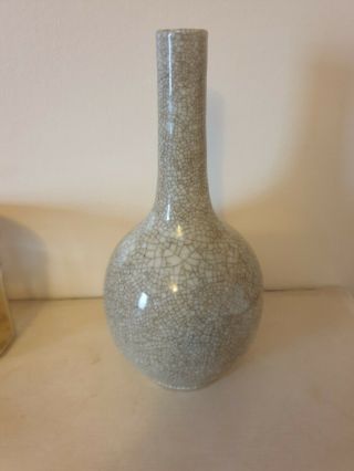 Antique Chinese Crackle Bottle Vase