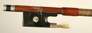Very Interesting Violin Bow,  Archet,  Silver Mounted,  For Repair 小提琴弓,  バイオリンの弓