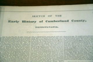 1872 RARE ANTIQUE BEERS ATLAS OF CUMBERLAND COUNTY - PENNSYLVANIA - MAPS 8