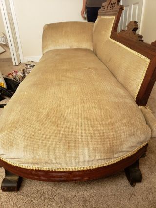 Antique Eastlake Victorian Chaise Fainting Couch 2