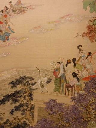 CY165 Queen Mother of the West – detailed Chinese painting on silk 42x25 i35x21 3