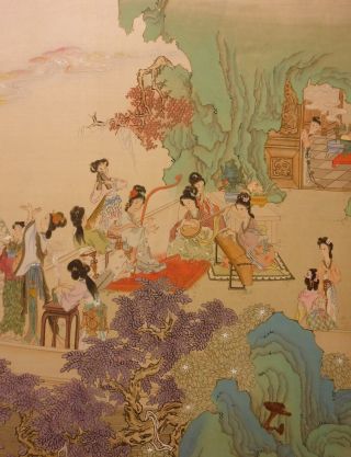 CY165 Queen Mother of the West – detailed Chinese painting on silk 42x25 i35x21 4