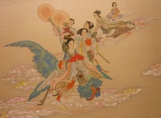 CY165 Queen Mother of the West – detailed Chinese painting on silk 42x25 i35x21 8