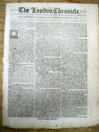 1769 Newspaper Spanish Fight War With Native Indians In Columbia South America