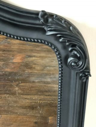 Matt Black French Ornate Statement Over Mantle Scroll Table Top Arch Wall Mirror 8