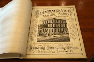 1876 RARE ANTIQUE READING PUBLISHING ATLAS OF LEHIGH COUNTY - PENNSYLVANIA 6
