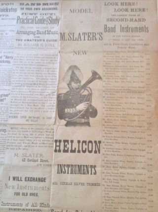 The Musical Progress - 4 Page Musical Newspaper Published by Moses Slater In 1879. 3