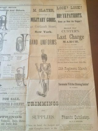 The Musical Progress - 4 Page Musical Newspaper Published by Moses Slater In 1879. 8