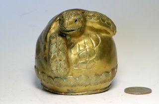 COLOMBIAN GOLD COPPER TAIRONA TUMBAGA - SEA TURTLE 2