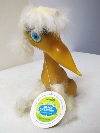 Vintage 1968 DR.  SEUSS POYNTER PRODUCTS MERRY MENAGERIE Yellow Bird NM WITH TAG 6