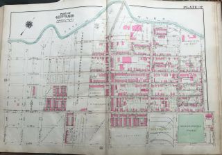 Orig 1925 Philadelphia,  Pa,  Bridesburg Park,  St.  John Cantius School,  Atlas Map