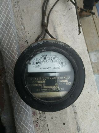 Antique Fort Wayne Electric Induction Watthour Meter Type K