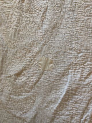 Antique ca 1900 Calico Hawaiian Quilt all hand quilted quilt 82 x 68 10 SPI AAFA 11