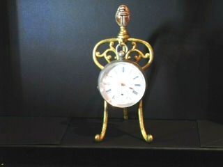 Pocket Watch Stand Rare Antique Victorian Gilded Bronze 19th Century Circa 1880