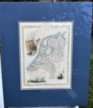 Antique Map of ' HOLLAND ' (Netherlands) by JOHN TALLIS & J.  RAPKIN C.  1851 2