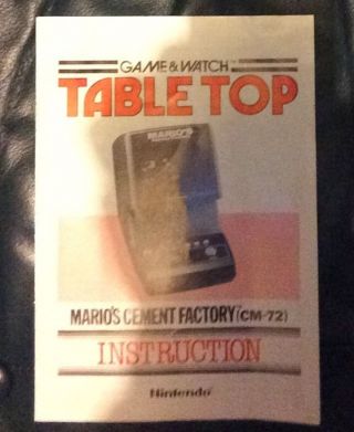 VINTAGE Mario ' s Cement Factory Tabletop Game & Watch, 12