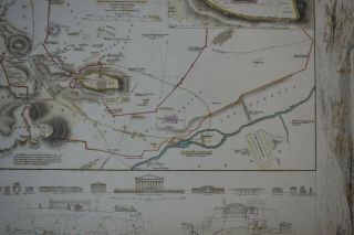 1832 SDUK: Map/ City Plan of Athens 4